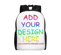 Lsjuee Zaino personalizzato Zaino per laptop personalizzato per donna Uomo Zaino casual personalizzato Aggiungi il tuo logo Immagine Foto Immagine Testo Nome sulla borsa del computer