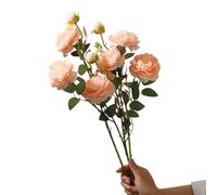 lskdnrufh 3Pcs Peony Artificial Flowers - Silk Peonies for Vase Arrangements, Wedding Decor Living Room Accents(Champagne color)