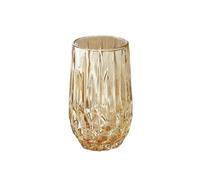 lskdnrufh Bicchieri Trasparenti, Bicchieri Vintage in Vetro Goffrato Vetreria da Cucina Bicchieri da Acqua for Cocktail Birra Succo Whisky(Gold,Large)