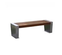 lskdnrufh Panca da giardino senza schienale in legno polimerico for due persone, resistente alle intemperie, adatta for chiesa, scuola, giardino, veranda e parco (marrone)