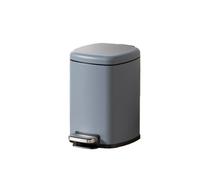 lskdnrufh Pattumiera compatta quadrata in metallo, due diverse capacità, con coperchio, pedale e cestino interno in plastica, for bagno, camera da letto, soggiorno Secchio Spazzatura(Blue,Small)
