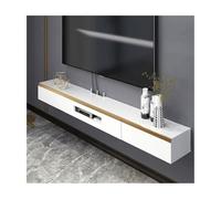 lskdnrufh Supporto mobile per TV da appendere a parete, centro intrattenimento a parete e armadietto, console TV con vano portaoggetti, console multimediale per lettori DVD (bianco, 160 x 17,8 x 25,6