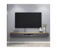 lskdnrufh Supporto per TV sospeso da appendere a parete, centro intrattenimento a parete e armadietto, console TV con vano portaoggetti, console multimediale per lettori DVD (grigio, 180 x 17,8 x 25,6