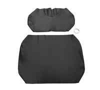 Lskioer 2 coprisedili per carrello da golf, in pelle di microfibra, parte anteriore inferiore e schienale, in pelle, per E-Z-Go TXT, nero