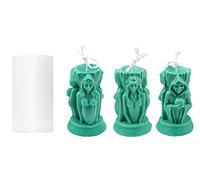 LSLEVA Stampi per candele in silicone per dea a tre facce, stampo 3D per candele in resina per colata di sapone, scultura 3D corpo umano per regali, decorazioni per la casa