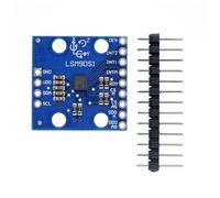 LSM9DS1 9 Shaft Accelerometro Elettronico Giroscopio Modulo Sensoriale Connessione Flessibile Configurazione Accessorio Sostituzione Magnetometro