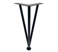 LSNNMU 1PC 20cm-40cm Gambe da tavolo in ferro dorato Hardware in metallo Piedino for mobili Armadietto con inclinazione regolabile in acciaio inossidabile(Black-30cm-1pcs)