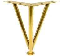 LSNNMU 1PC 20cm-40cm Gambe da tavolo in ferro dorato Hardware in metallo Piedino for mobili Armadietto con inclinazione regolabile in acciaio inossidabile(Golden-35cm-1pcs)