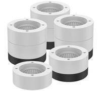 LSNNMU 4 pezzi di rialzo rotondo for mobili, resistente, for letto, sedia, supporto antiscivolo for lavatrice, scrivania, divano, gamba inferiore Per Mobili(Gray)