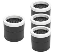 LSNNMU 4 piedini rialzati for sedie da letto resistenti, for sollevare le gambe dei mobili, cuscinetti antiscivolo for tavolo, divano, sedia, mobile, lavatrice Per Mobili(Black-8.6x8.6x5.5cm)