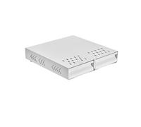 LSNNMU Battitoio for Bar Espresso, Scatola portaoggetti for caffè, Contenitore for caffè Espresso in Metallo con Doppio cassetto(Two Drawer-White)