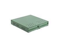 LSNNMU Battitoio for Bar Espresso, Scatola portaoggetti for caffè, Contenitore for caffè Espresso in Metallo con Doppio cassetto(Two Drawer-Green)