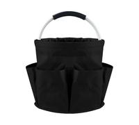 LSNNMU Cestino da Spiaggia for Esterni, Cestino Picnic Leggero e Portatile, Contenitore, Borsa for Articoli toeletta, Doccia, Pieghevole per Giardino(Black)