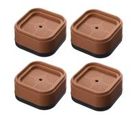 LSNNMU Confezione da 4 rialzi for mobili, cuscinetti antiscivolo for lavatrice, regolabili for letto, tavolo, scrivania, divano, poltrona, mobiletto Per Mobili(Brown)
