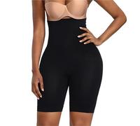 LSNNMU Shaper del Corpo 2 Pezzi Plus Size Shapewear Senza Soluzione di continuità Donna Tummy Control Mutandine a Vita Alta Pancia Piatta più Sottile(Black,XS S)