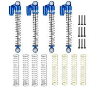 LSNUIND Ammortizzatori RC per Axial per SCX24 Porta per Bolt per Wrangler per Gladiator per Mustang 1/24 48mm 4 Pezzi Ammortizzatore Metallo Parti del Modello Auto RC(Blue)