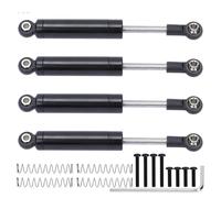 LSNUIND Ammortizzatori RC per Axial UTB18 per Capra 1/18 Alluminio Anteriore Posteriore Interno Ammortizzatore A Molla Parti Aggiornamento Tracciati Fuoristrada(Black)