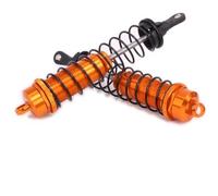 LSNUIND Ammortizzatori RC per Fuoristrada Veicoli Camion Cingolato 1/8 140 Mm Set 2 Pezzi Ammortizzatore Regolabile Alluminio RC Ricambi Auto(Orange)
