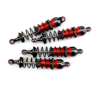 LSNUIND Ammortizzatori RC per Mini per Maxx 1/16 4 Pezzi Ammortizzatore Metallo Ammortizzatore Olio Ricambi Auto Telecomandate(Red)