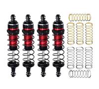 LSNUIND Ammortizzatori RC per Traxxas per Mini per Maxx 107154-1 per Mini per Xrt-108076-1 7075 87 Mm Ammortizzatori Anteriori E Posteriori Lega Metallica 3760 10765(Red)