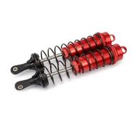 LSNUIND Ammortizzatori RC per Veicoli Fuoristrada Camion Crawler 1/8 140 Mm 2 Pezzi Set Ammortizzatore Regolabile Alluminio RC Ricambi Auto(Red)