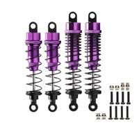 LSNUIND Ammortizzatori RC per Wltoys 12428 12407 12423 12429 FY03 1:12 65mm 88mm 2 Pezzi Lega Anteriore Posteriore Ammortizzatore Olio Ricambi Auto Telecomandati(Purple,Front Rear)