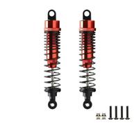 LSNUIND Ammortizzatori RC per Wltoys 12428 12407 12423 12429 FY03 1:12 65mm 88mm 2 Pezzi Lega Anteriore Posteriore Ammortizzatore Olio Ricambi Auto Telecomandati(Red,Rear)