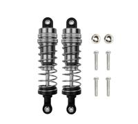 LSNUIND Ammortizzatori RC per WLtoys 144001 1316 1/14 2 Pezzi Ammortizzatori Anteriori Posteriori Alluminio Riempiti D'olio RC Car Crawler Camion Breve Termine Parte(Dark Grey)