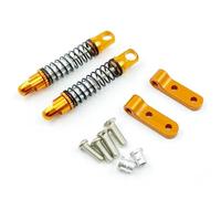 LSNUIND Ammortizzatori RC per WPL D12 Anteriore Posteriore Metallo Ammortizzatori con Fissaggio Sedile Ricambi Auto Radiocomandate Ricambi Aggiornamento(Gold,Rear)
