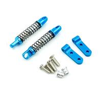 LSNUIND Ammortizzatori RC per WPL D12 Anteriore Posteriore Metallo Ammortizzatori con Fissaggio Sedile Ricambi Auto Radiocomandate Ricambi Aggiornamento(Blue,Rear)