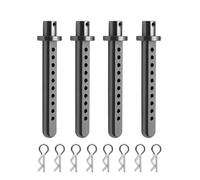 LSNUIND Parti per Axial per SCX10 1/10 1 Set Supporto per Carrozzeria in Alluminio per Auto Scocca Fissa con Clip A Parti per Modelli Accessori Pista RC(Titanium)
