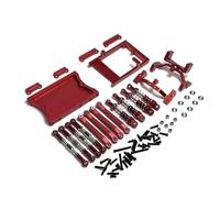 LSNUIND Parti per MN D90 D91 D96 per MN98 per MN99S 1/12 RC Car Aggiornamento Metallo per Barra Collegamento Telaio Supporto Servo Kit Trave Ammortizzatore Pezzi Ricambio(Red)