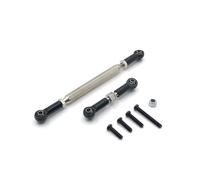 LSNUIND Parti per MN D90 D99 per MN-90 FJ-45 1/12 Collegamento dello Sterzo Regolabile in Metallo Collegamento del Servo Tirante RC Auto Crawler Accessori Aggiornamento(Black)