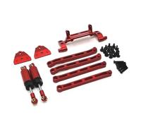 LSNUIND Parti per MN82 LC79 per MN78 1/12 Ricambi per Auto Telecomandate Kit Ammortizzatori Idraulici con Asta di Trazione Accessori RC Parti Riparazione Ricambio(Red)