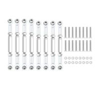 LSNUIND Parti per WPL B14 C14 C24 C-14K C-24K per MN-90 per MN-45 per MN-99 1/16 Tirante Sterzo Servo Collegamento Collegamenti Bracci Tiranti estremità Tiranti RC Auto(Silver)