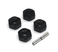 LSNUIND Parti per ZD per Racing per Gladiator MT16 BX12 X12S MT14R PT14R 1/14 Metallo 4 Pezzi 12 Mm Hex Bond Ricambi per Auto Telecomandate Accessori di Aggiornamento(Black)