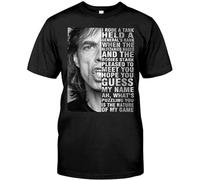 LSNUO Funny-Mick-Jagger-Sympathy-for-The-Devil-T-Shirt-Gift-for-Men-Women-DMN-Tee-Black