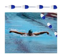 Lsoiup Corda di Sicurezza divisoria per corsie di Piscina, Professionale, ad Alta visibilità, per Nuoto Commerciale, Competizione/Pratica di Famiglia, in Nylon, per Interni ed Esterni, con Gancio