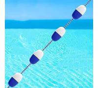 Lsoiup Corda di Sicurezza Galleggiante per Gare di Nuoto, divisori di corsia per Piscine da 75 Piedi con Ganci, marcatori di corsia Blu e Bianchi per spiagge e Piscine