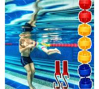 Lsoiup Corda di Sicurezza per Piscine all'aperto, Kit di divisori di corsia Personalizzabili. Linee di demarcazione in Nylon Resistenti per corsie di Gara, Ideali per allenamenti e Gare di Nuoto.