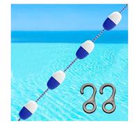 Lsoiup Corda divisoria di Sicurezza e Galleggiante, Boe ad Alta visibilità per corsie di corsia per Piscine con Ganci in Acciaio Inossidabile - Kit per Piscine interrate, Lunghezze da 10 a 50 Piedi