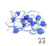 Lsoiup Divisori galleggianti per corsie di Piscina, Corda di Sicurezza con Gancio, Recinzione divisoria Blu e Bianca per Piscina, Spiaggia, Aree di Divisione dei corsi d'Acqua