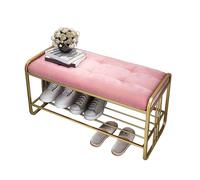 Lsoiup Panca portascarpe imbottita in velluto - Panca d'ingresso moderna con gambe con base dorata, scarpiera per ingresso, soggiorno, corridoio, portata 330 libbre