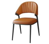 Lsoiup Sedie da pranzo moderne da cucina con schienale curvo, 1 pezzo, sedia laterale imbottita moderna con gambe in metallo nero/bianco, per soggiorno, camera da letto