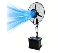 Lsoiup Ventilatore ad Acqua con Nebulizzatore 42L - Ventilatore a Piantana Professionale Oscillazione 90°, 3 Velocità, Portata Aria 10 m, Ruote, per Esterno, Terrazza, Ristorante, Officina(Ø81cm)