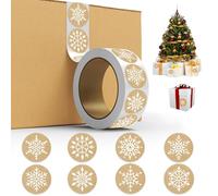 LSOJFE 120pz 2.5cm Etichette Adesive Buon Natale Adesivi Natalizi Rotondi Chiudipacco Etichette Natalizie per Sigilli Pacchi Regalo Buste Biglietti Festa Natale