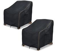 LSongSKY Adirondack - Coprisedia da esterno, impermeabili, resistenti, per sedie da esterno, 76 x 86 x 91 cm, colore: nero