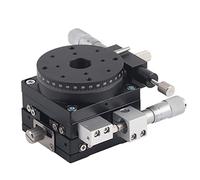 LSP60LM XYR Axes Trimming Platform Manuale Linear Stage Bearing Tuning Tavolo scorrevole Dispositivo di posizionamento di precisione per misurazione sperimentale ottica Lega di alluminio anodizzato