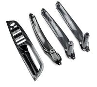 Lspbfkq Auto Porta Maniglia Per BMW E70 E71 X5 X6 Beige Nero Bracciolo Anteriore Sedile Conducente LHD RHD Maniglia Interna La Porta Pannello Interno Tirare Trim Copertura(Carbon 4Pcs LHD)