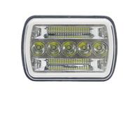 Lspbfkq Faro principale Per Jeep Per Cherokee XJ Per Wrangler YJ Per Comanche MJ H6054 5x7 7x6 Fari A LED Anabbaglianti DRL Indicatori Di Direzione Blocchi fari anteriori auto(1pcs Chrome D)